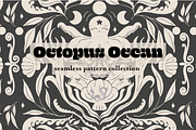 Octopus Ocean Cute Dark Academia, a Pattern Graphic by Little Creative Scribbles (Thumbnail 1 of 13)