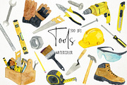 Watercolor Tools Clipart, Toolbox, an Illustration by Paulaparaula (Thumbnail 1 of 3)