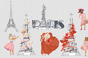 Beautiful girls and the Eiffel tower, an Illustration by Laifalight (Thumbnail 5 of 5)