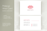Makeup Artist - Business Card, a Business Card Template by Moon Starer Studio (Thumbnail 1 of 3)