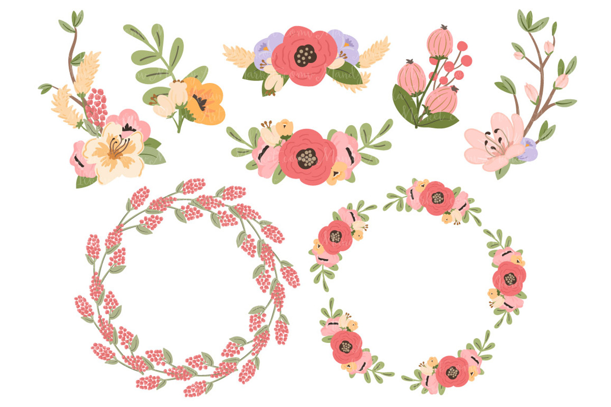 Floral Vector Wreaths in Wildflowers, an Illustration by Amanda Ilkov (Photo 4 of 4)