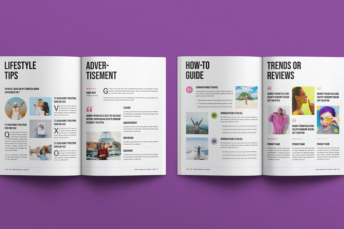 Modern Magazine Template, a Magazine Template by E-Type (Photo 5 of 7)