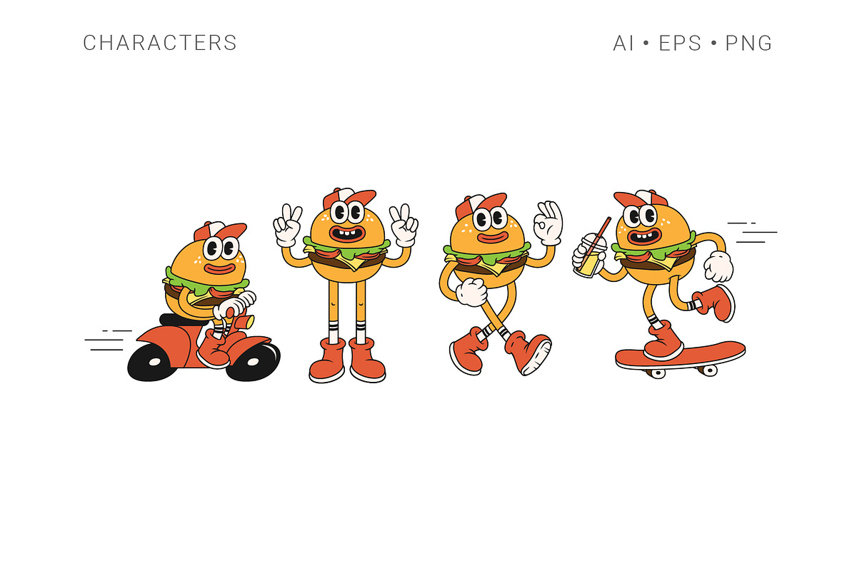 Super Burger Collection, a Background Graphic by Martyshova (Photo 3 of 22)