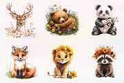 Floral Animals Clipart, an Illustration by CreationArt (Thumbnail 7 of 9)