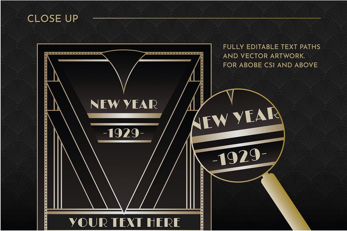 Art Deco Graphics Collection Vol 1, a Decorative Illustration by Wingsart Studio (Photo 4 of 14)