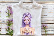 Watercolor Lavender Pamper Time Clip, an Illustration by Rose Art (Thumbnail 4 of 7)