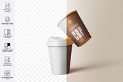 Paper Cup Mockup, a Product Mockup by MockupCraft (Thumbnail 2 of 7)