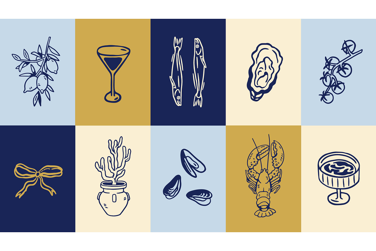 Dolce Vita, summer set + backgrounds, a Decorative Illustration by Good Studio (Photo 12 of 28)