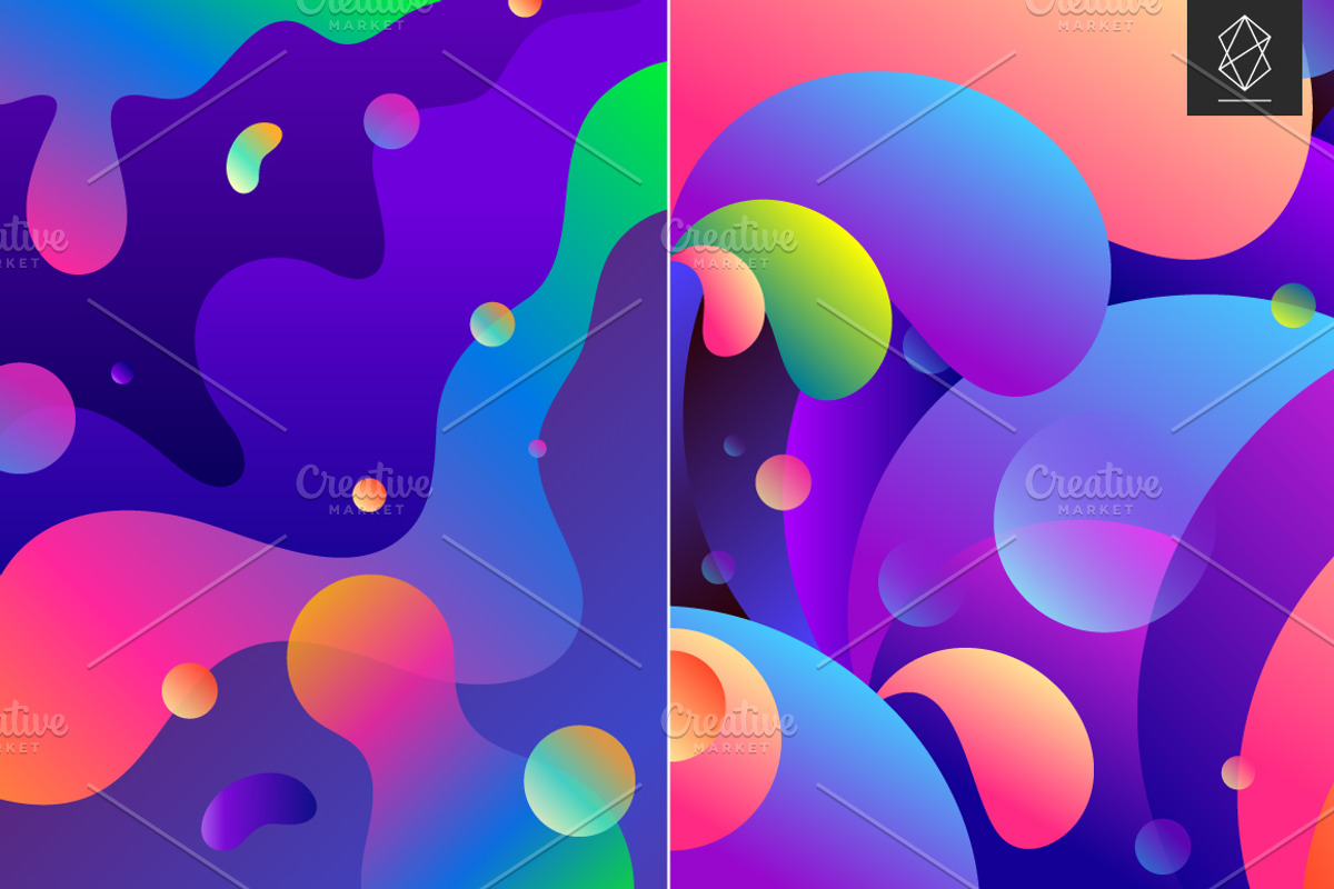 Geometric fluid gradient backgrounds, a Pattern Graphic by Yury Velikanov (Photo 5 of 5)