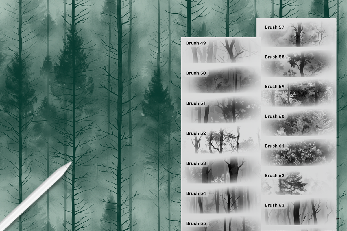 Procreate Forest Background Textures, a Brush Add-On by HopeArtIllustration (Photo 5 of 9)
