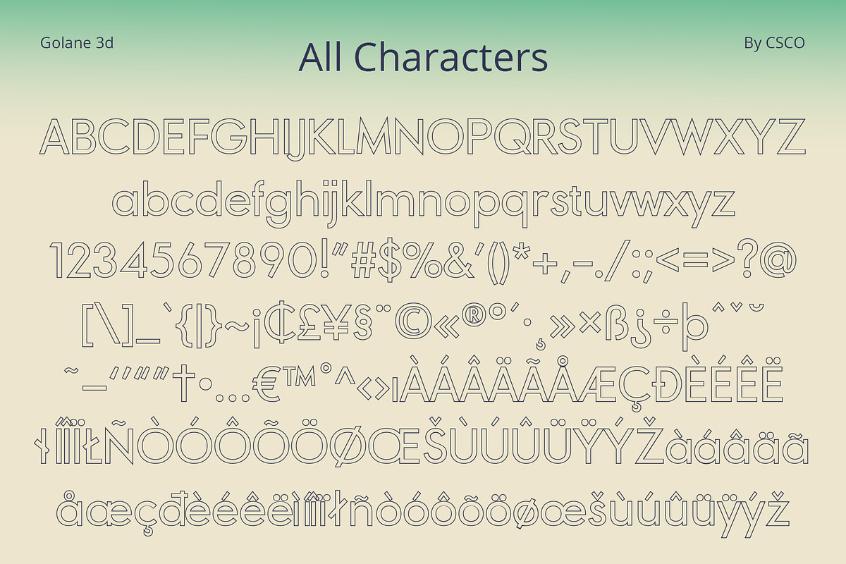 Golane 3D, a Sans Serif Font by Craft Supply Co. (Photo 5 of 8)