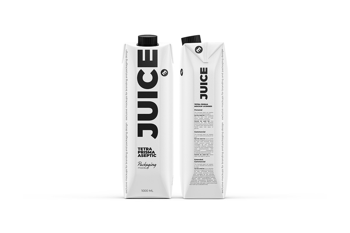 Juice Mockup Tetra Prisma 1000ml, a Packaging Mockup by easymock (Photo 6 of 10)