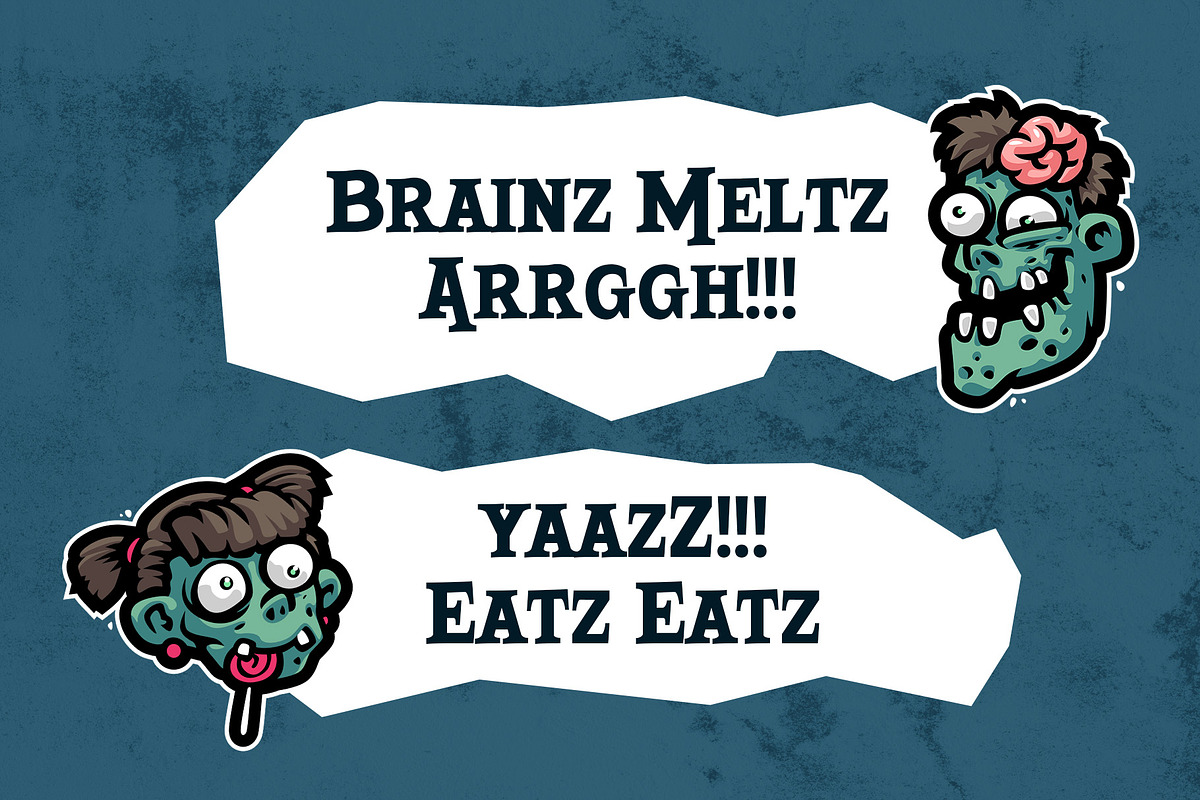 Hitrun – Bouncy Spooky Font, a Serif Font by Drizy (Photo 8 of 10)
