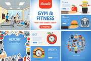 Gym and Fitness Themes, an Outline Icon by TAlex (Thumbnail 1 of 6)