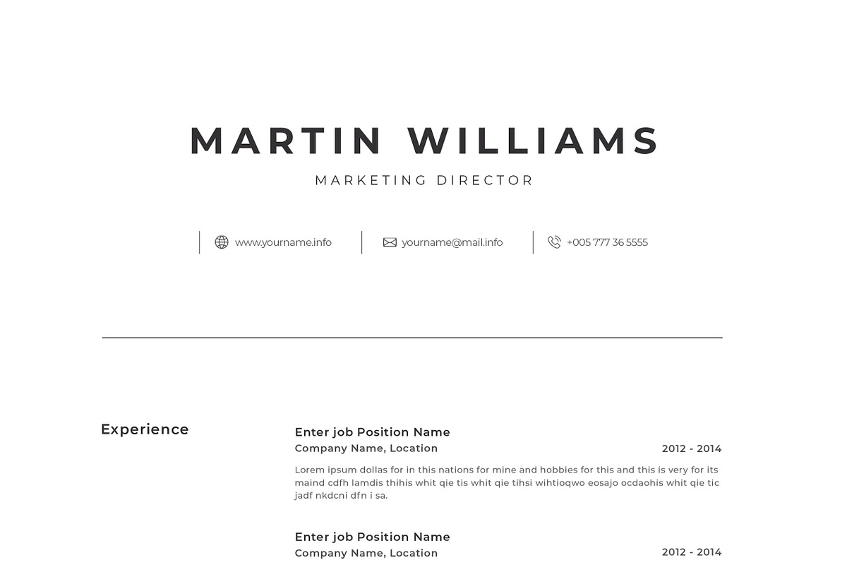 Clean Modern Resume Template, a Resume Template by UX-group (Photo 3 of 3)