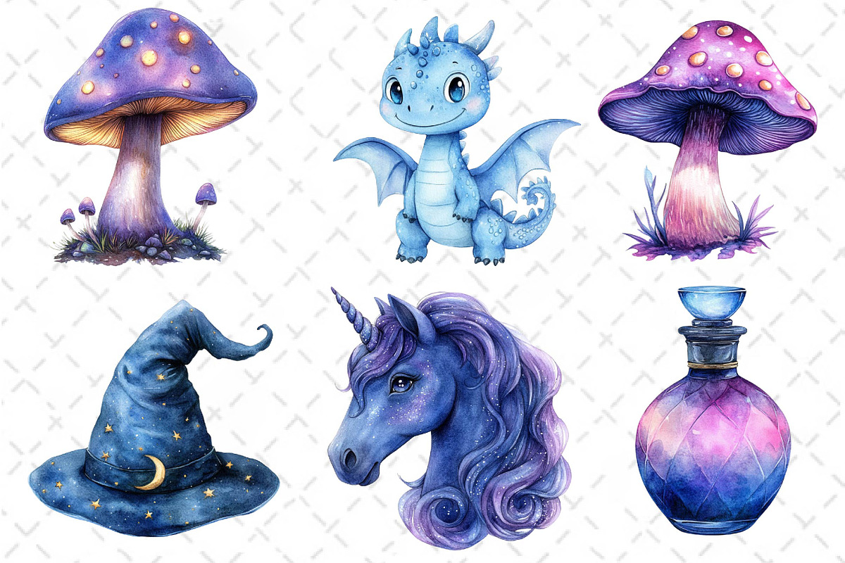 Watercolor Little Fairy Tale Clipart, an Illustration by Dream Creation (Photo 3 of 6)