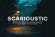 Scarioustic - Spooky Halloween Font, a Sans Serif Font by Iwanistic (Thumbnail 1 of 11)
