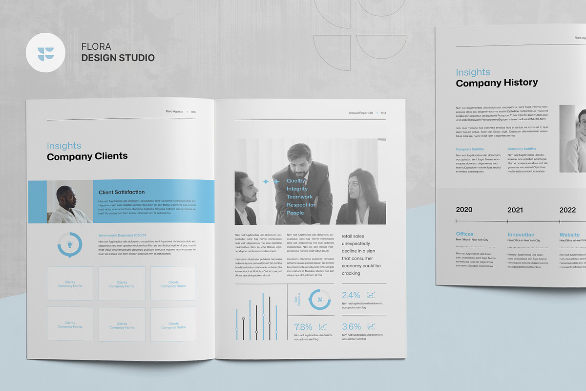 FLORA | Annual Report Template, a Brochure Template by KreateTribe (Photo 5 of 9)