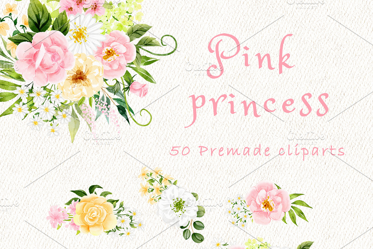 Pink baby princess clipart, a Decorative Illustration by heyiamalice (Photo 2 of 13)