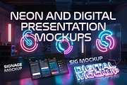 Neon Glow Digital Logo Mockup PSD, an Advertising Mockup by Dreamanart (Thumbnail 3 of 3)