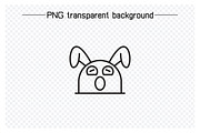 Angry and Amazed Rabbit Emojis, an Outline Icon by Designfour (Thumbnail 5 of 7)