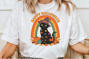 Happy Halloween Cat with Rainbow PNG, an Illustration by Craft Nest (Thumbnail 6 of 6)