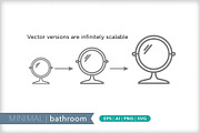 Minimal bathroom icons, an Outline Icon by Picture Window (Thumbnail 3 of 5)