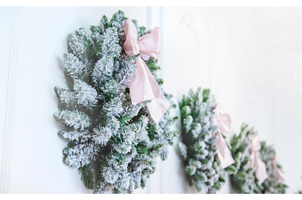 Christmas wreath on the wall, a Holiday Photo by yanadjana