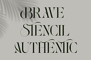 Roxer Stencil - Modern Serif Font, a Serif Font by Nirmana Visual (Thumbnail 2 of 11)