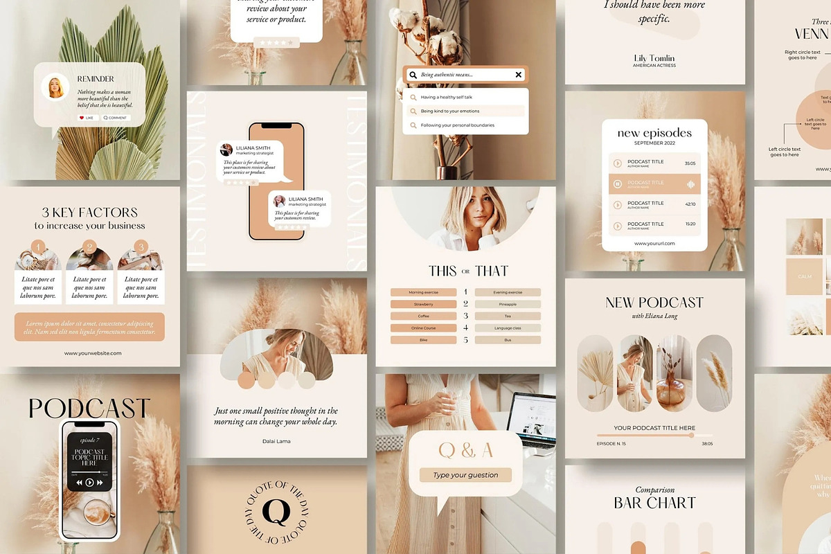 Adel Instagram Template Canva, a Social Media Template by Mirazz (Photo 1 of 9)