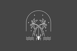 beach vacation holiday line logo, a Branding & Logo Template by devastd