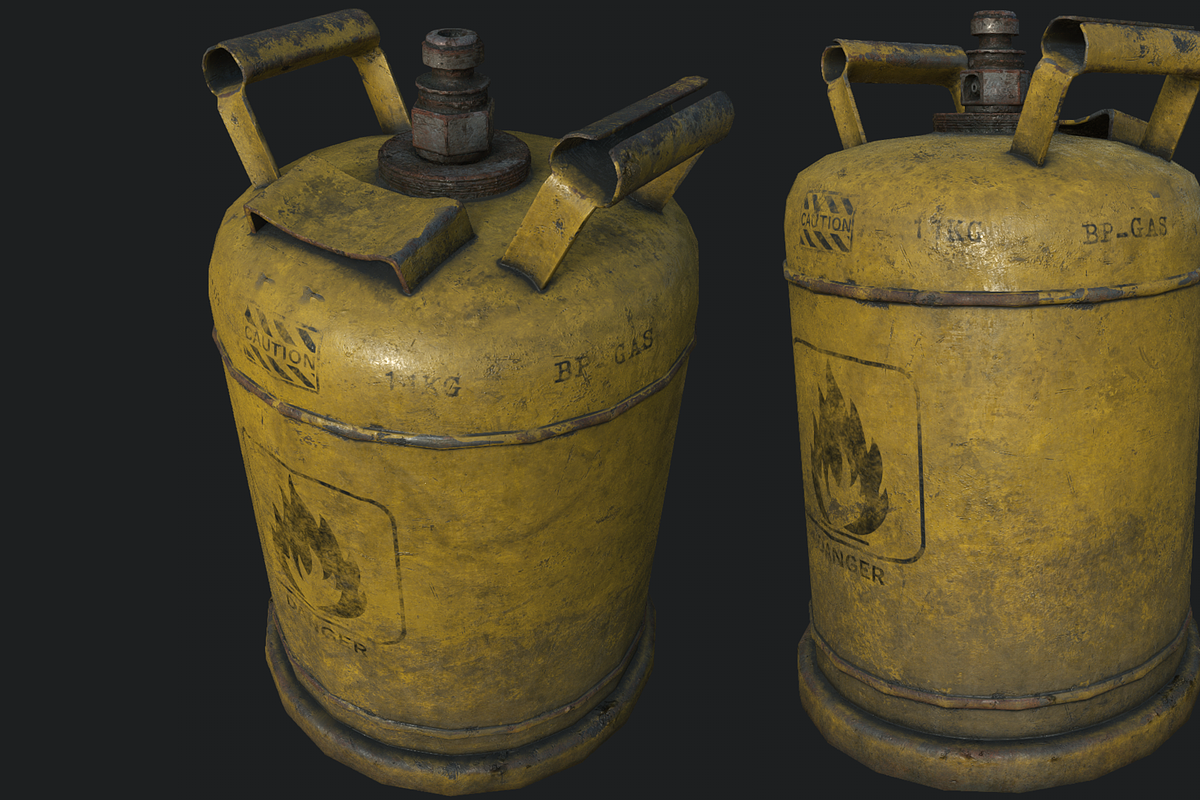 Propane Gas Cylinder PBR, an Object 3D Model by GamePoly (Photo 4 of 8)