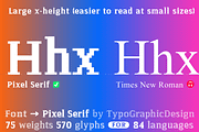 FONT Pixel Serif FLEXIBLE System Typ, a Serif Font by Typo Graphic Design (Thumbnail 6 of 7)