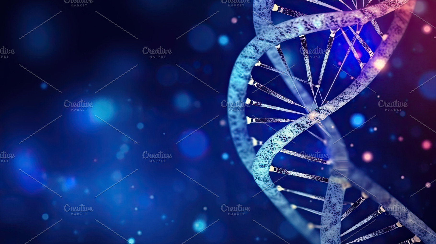 Human cell biology DNA molecular structure. Generative AI., a Health & Medical Photo by AS photostudio