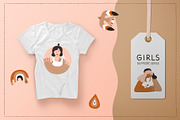 Girls support. Illustration set., an Object Graphic by anna khramtsova (Thumbnail 5 of 10)