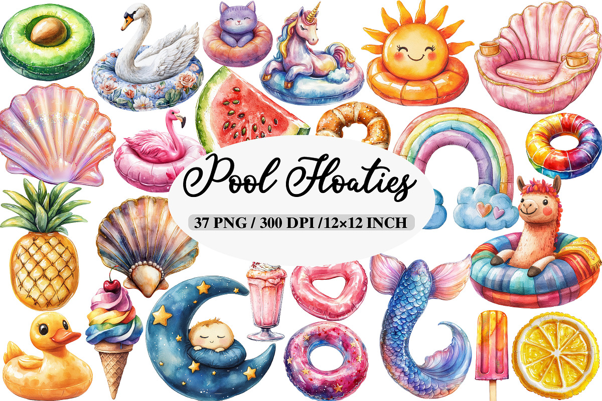 Pool Floaties Clipart, an Illustration by Daily.Designs (Photo 1 of 5)