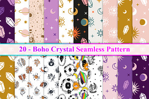 Boho Crystal seamless pattern, a Pattern Graphic by Digital Studio