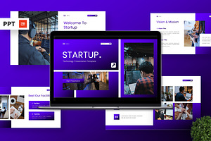 Startup - Technology Powerpoint, a Presentation Template by Deepslide Studio
