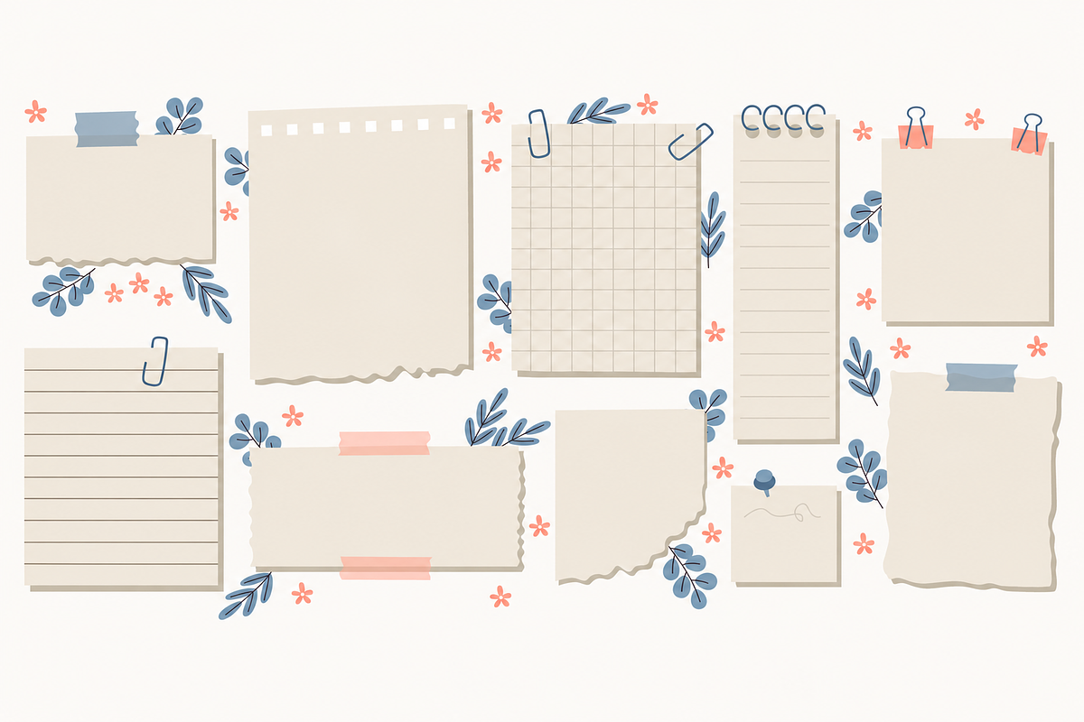 Notes & Washi Tape Illustrations, an Education Illustration by Anna Studio (Photo 6 of 11)