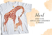 Giraffe love - watercolor set, an Illustration by Beauty Drops (Thumbnail 3 of 7)