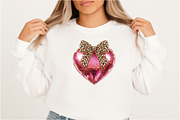Pink Disco Heart Leopard Bow, an Illustration by DreamArtGraphic (Thumbnail 3 of 6)