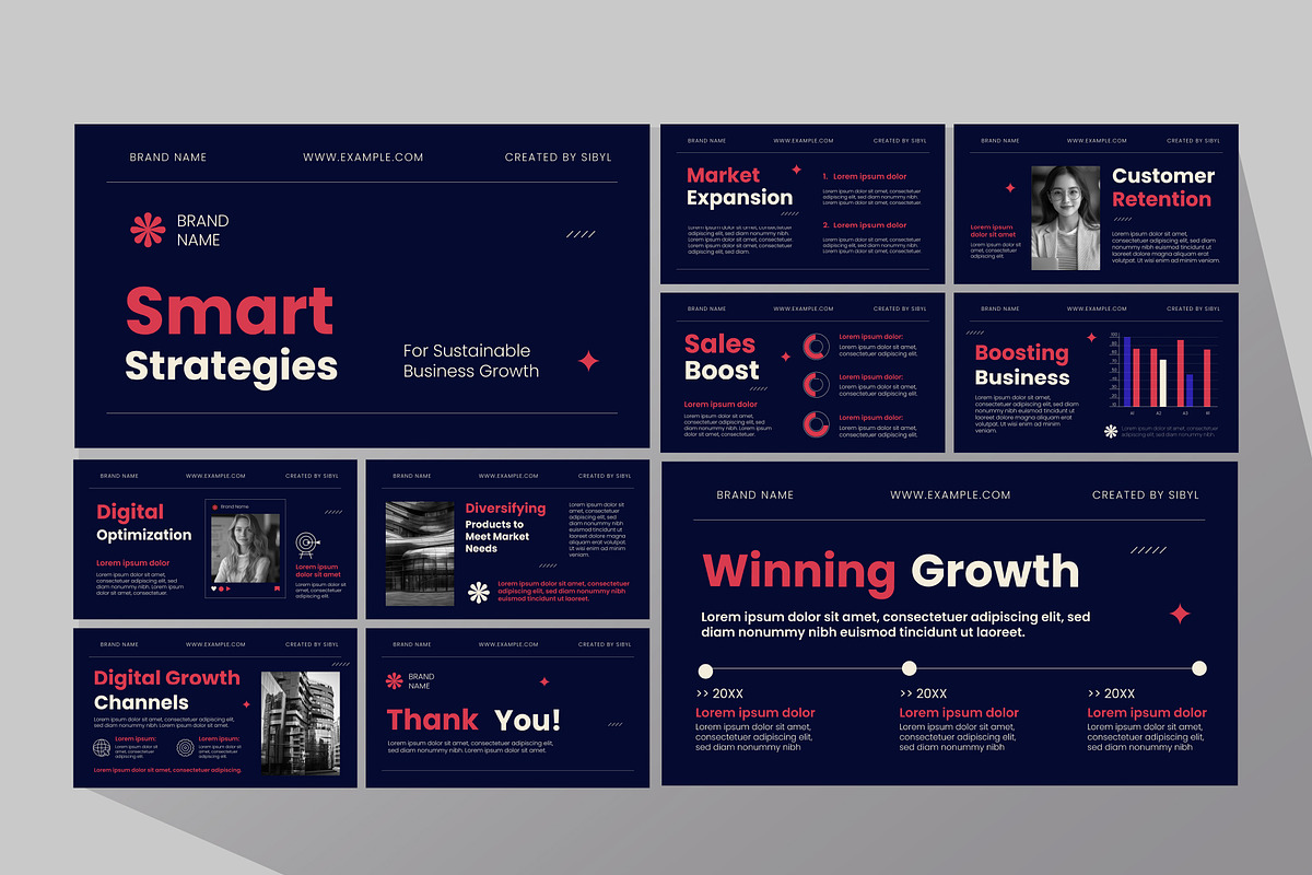 Modern Business Growth Slides