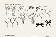 Wedding Line Art SVG Bundle Clipart, a Decorative Illustration by OKArtHub (Thumbnail 6 of 8)