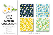 Daisy Ditsy Floral Pattern Bundle, a Pattern Graphic by AvaAva (Thumbnail 1 of 19)