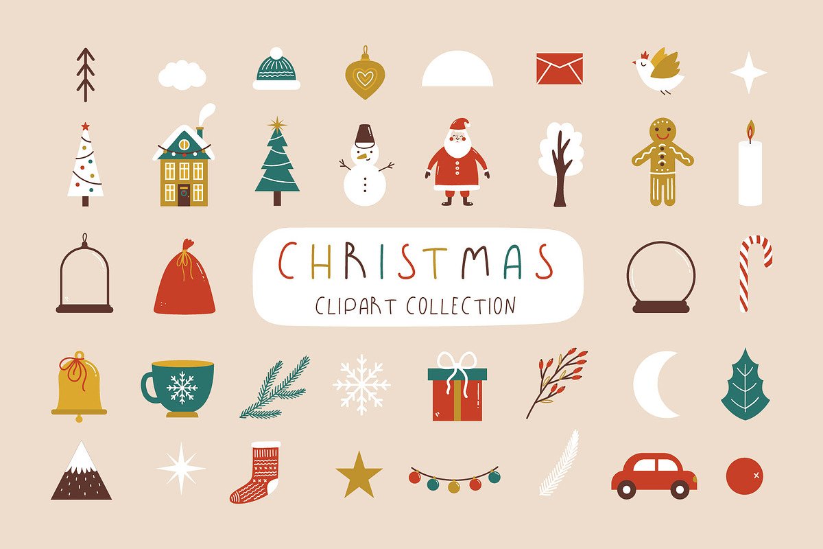 Christmas Clipart Collection, an Illustration by JuliyArt (Photo 1 of 7)