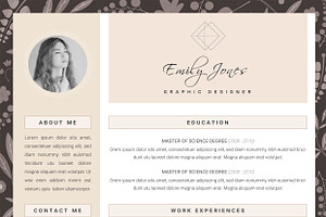 Simple Color CV-Resume Template C