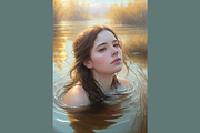 Serene Lake Maiden Portraits, a Person Illustration by StockVerse Creative (Thumbnail 2 of 4)