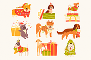 Christmas Animals Illustrations, a Seasonal Illustration by Anna Studio (Thumbnail 12 of 12)