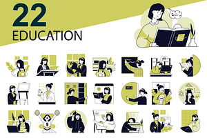 Education Web Illustrations, a Templates & Theme by alexdndz