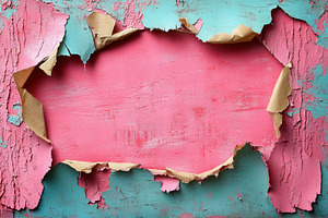 Colorful peeling paint reveals a vib, a Photo by Tanuart